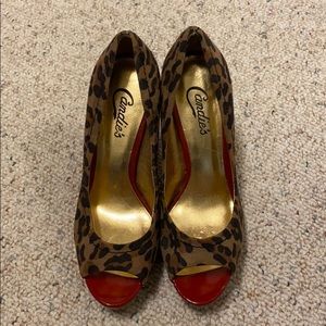 Red and leopard heels